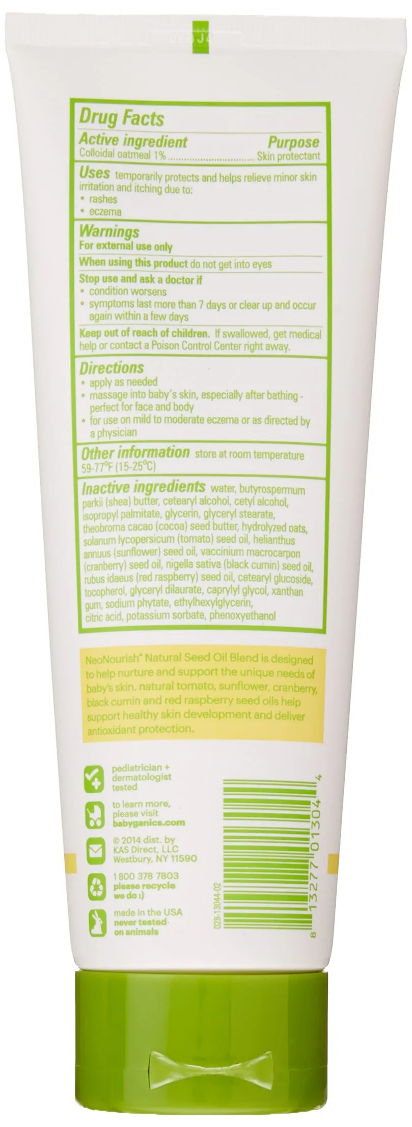 Babyganics Eczema Care Skin Protectant Cream Bundle - 2 Items: Two 8 oz Creams