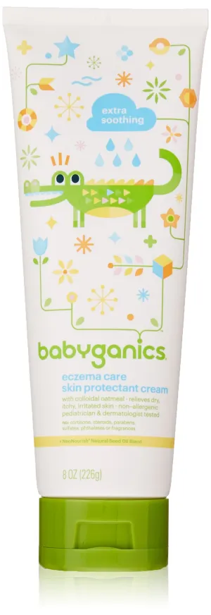 Babyganics Eczema Care Skin Protectant Cream Bundle - 2 Items: Two 8 oz Creams