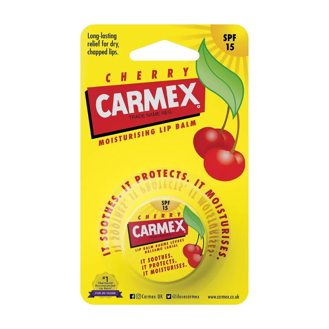 Carmex Cherry Lip Balm SPF15 Pot 7.5g (N)