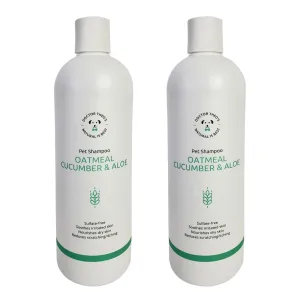 Dr. Theo's Dog SHAMPOO - Oatmeal, Cucumber & Aloe - 16 oz (2-Pack)