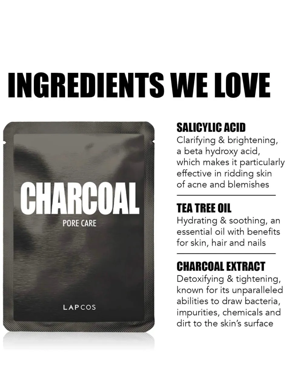 Facial charcoal hydrate masks