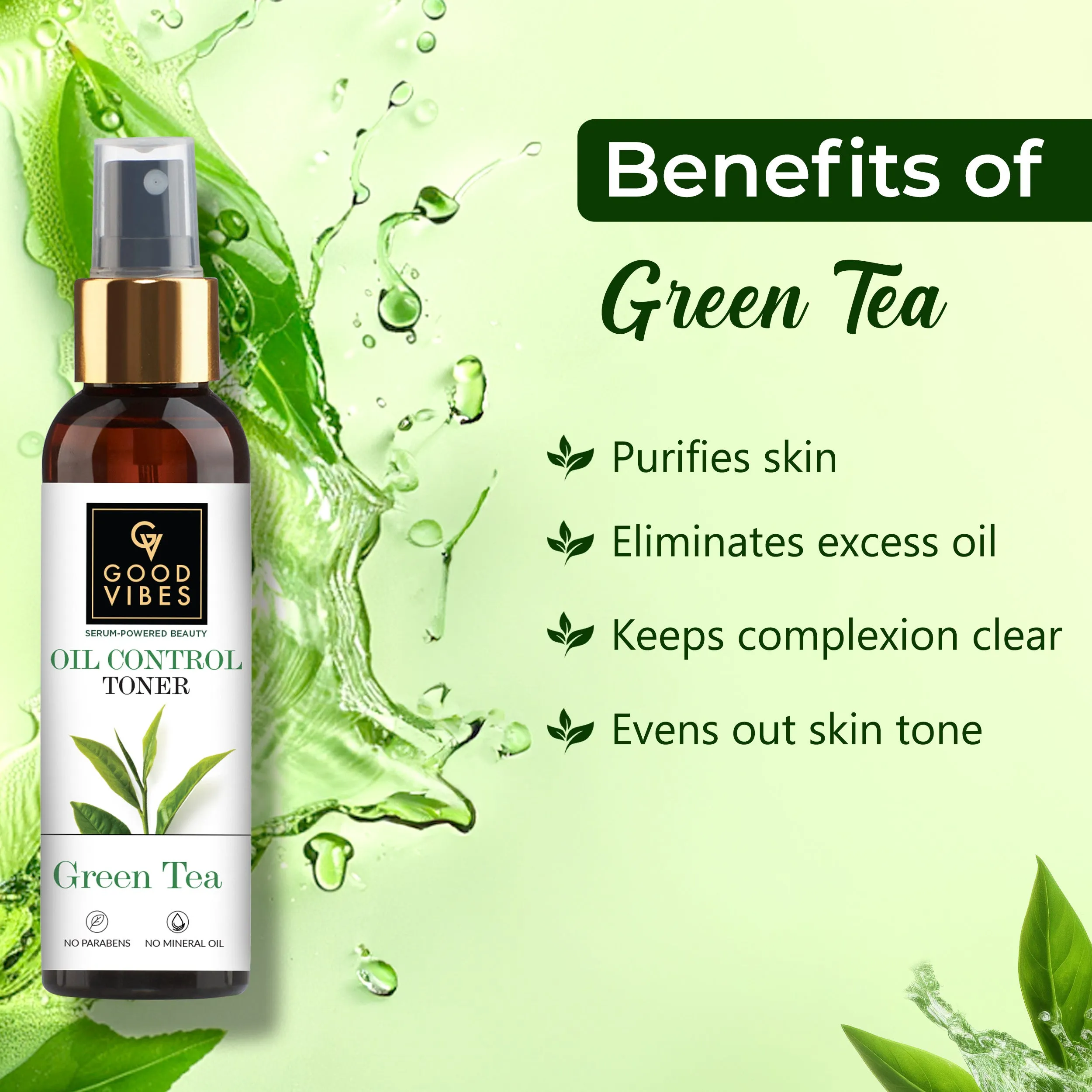 Green Tea Oil Control Toner with Power of Serum - 200ML