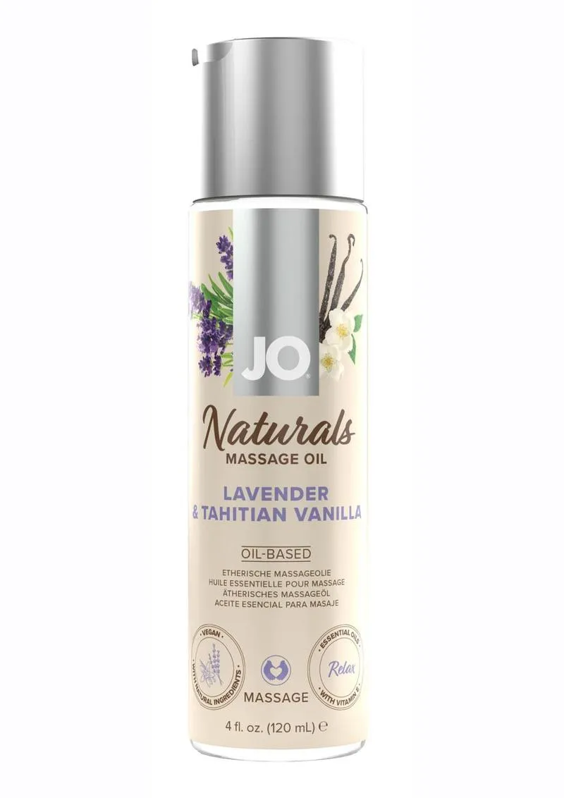 JO Naturals Lavender and Tahitian Vanilla Massage Oil