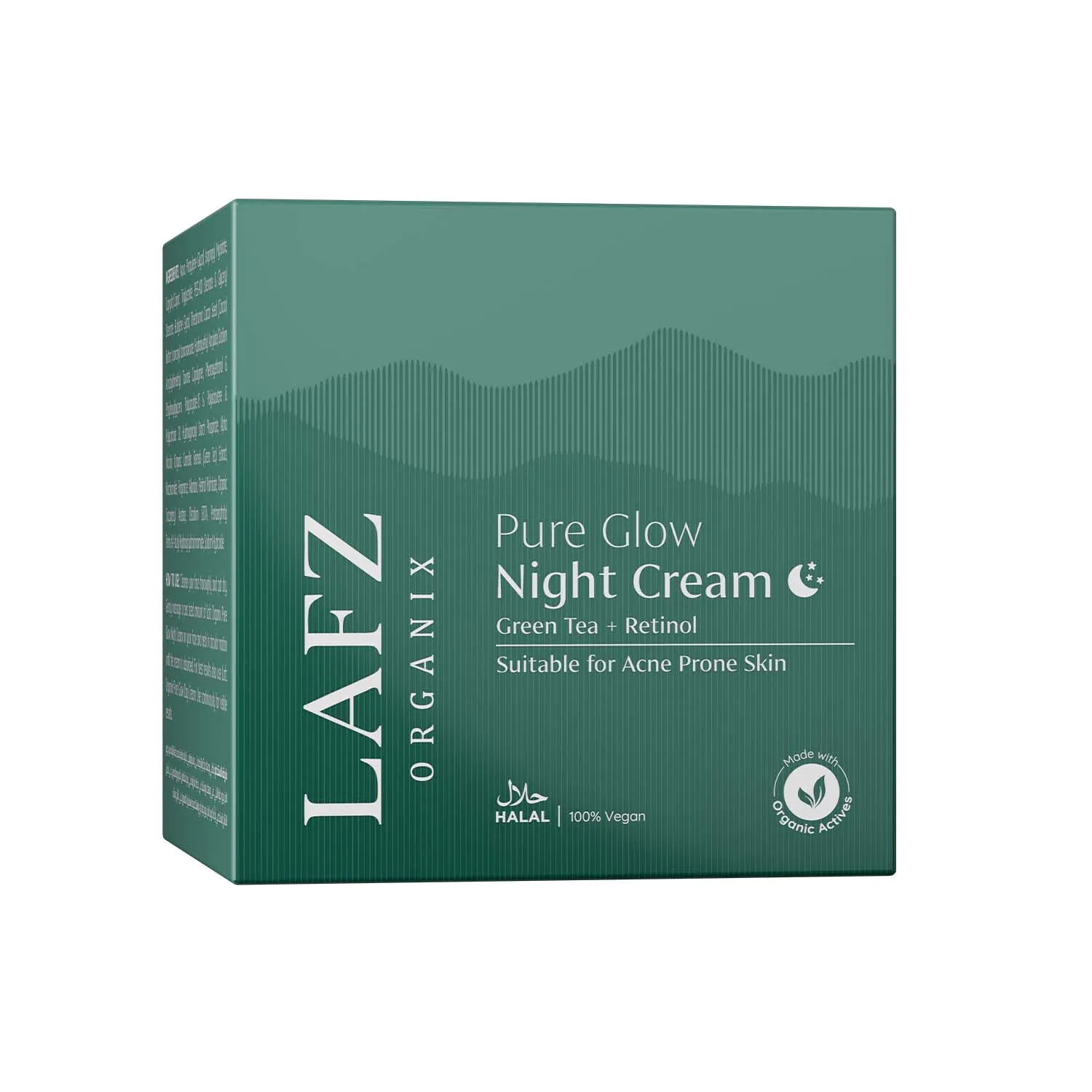 Lafz Organix Pure Glow Night Cream with Green Tea & Retinol