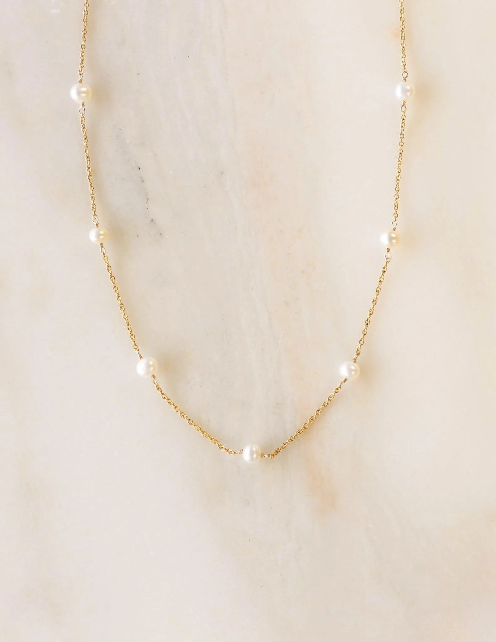 Marie Pearl Chain Necklace