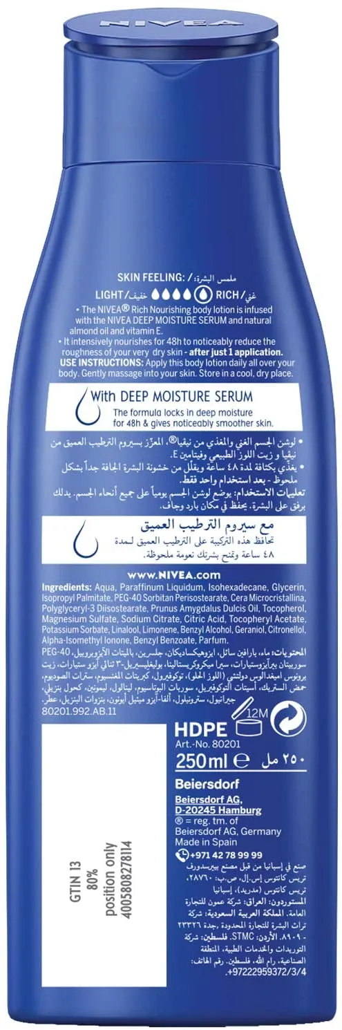 Nivea Nourishing Body Lotion For Dry Skin