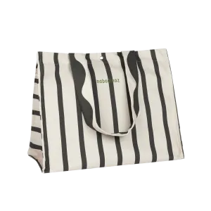 Nobodinoz Portofino Maxi Bag Beachbag 45x37x21cm | Black Stripes