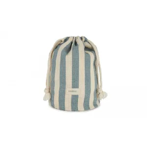 nobodinoz Portofino Waterproof Beach Pouch Blue Stripes