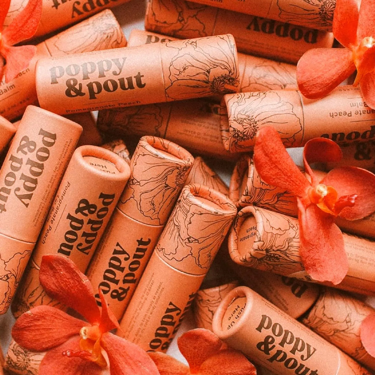 Poppy & Pout Lip Balm - Blood Orange Mint