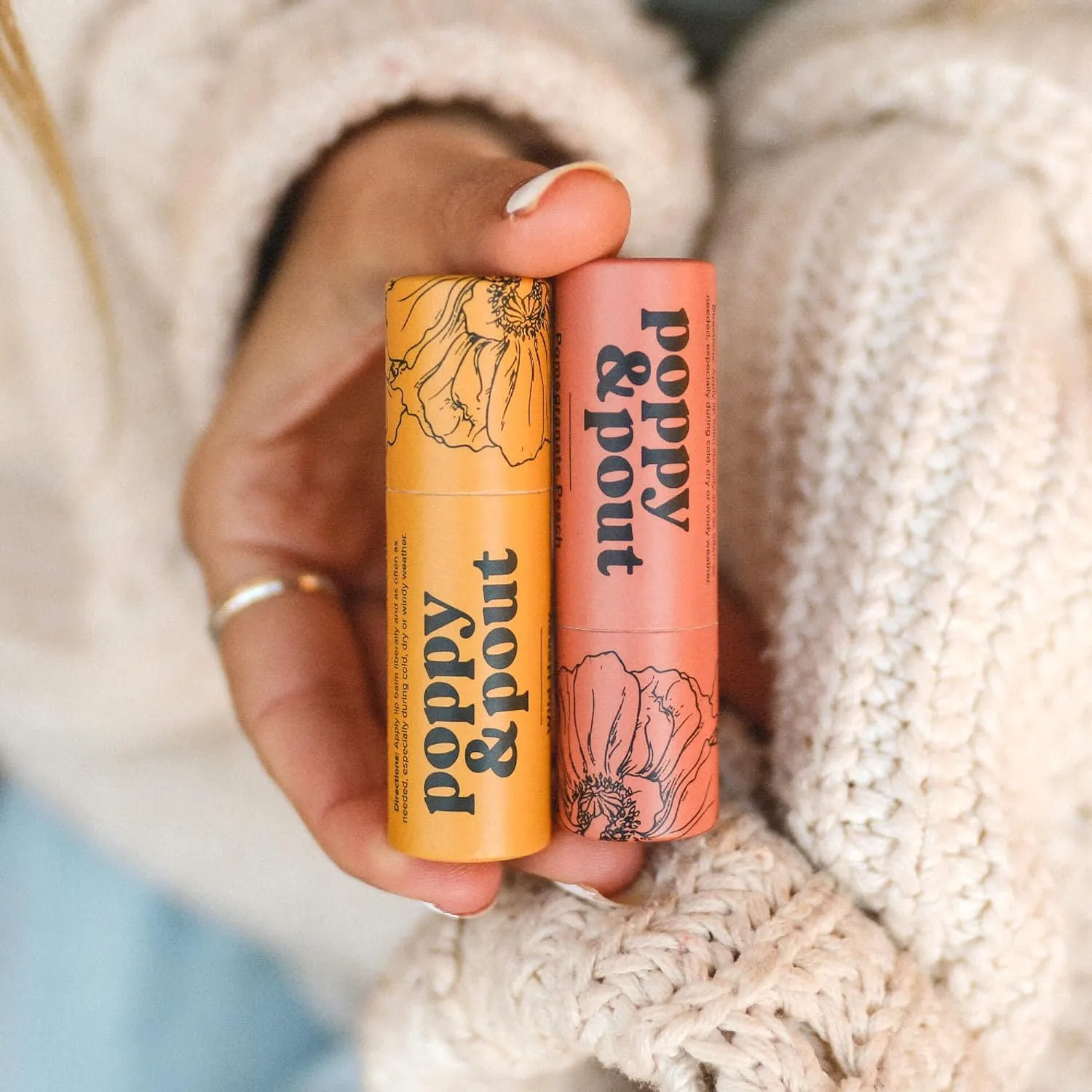 Poppy & Pout Lip Balm - Blood Orange Mint