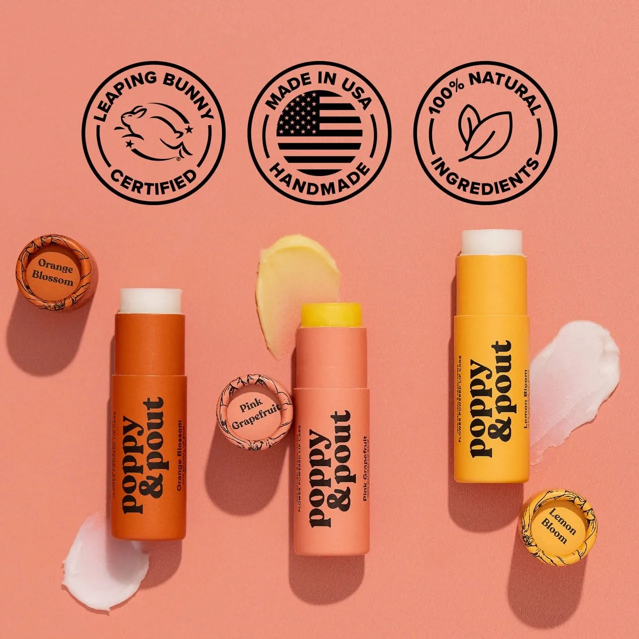 Poppy & Pout Pink Grapefruit Lip Balm