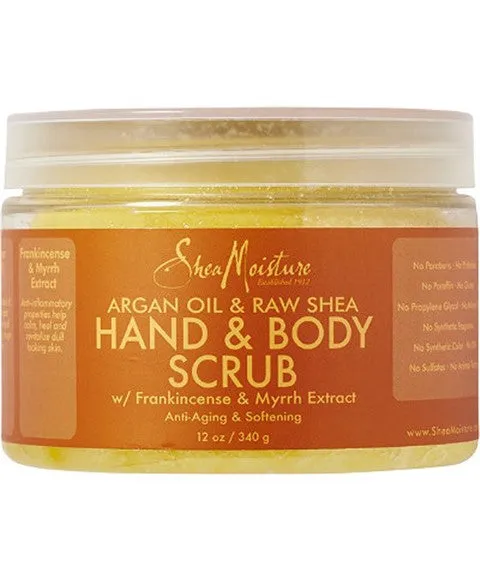 Shea Moisture Argan Oil And Raw Shea Hand And Body Scrub 340g