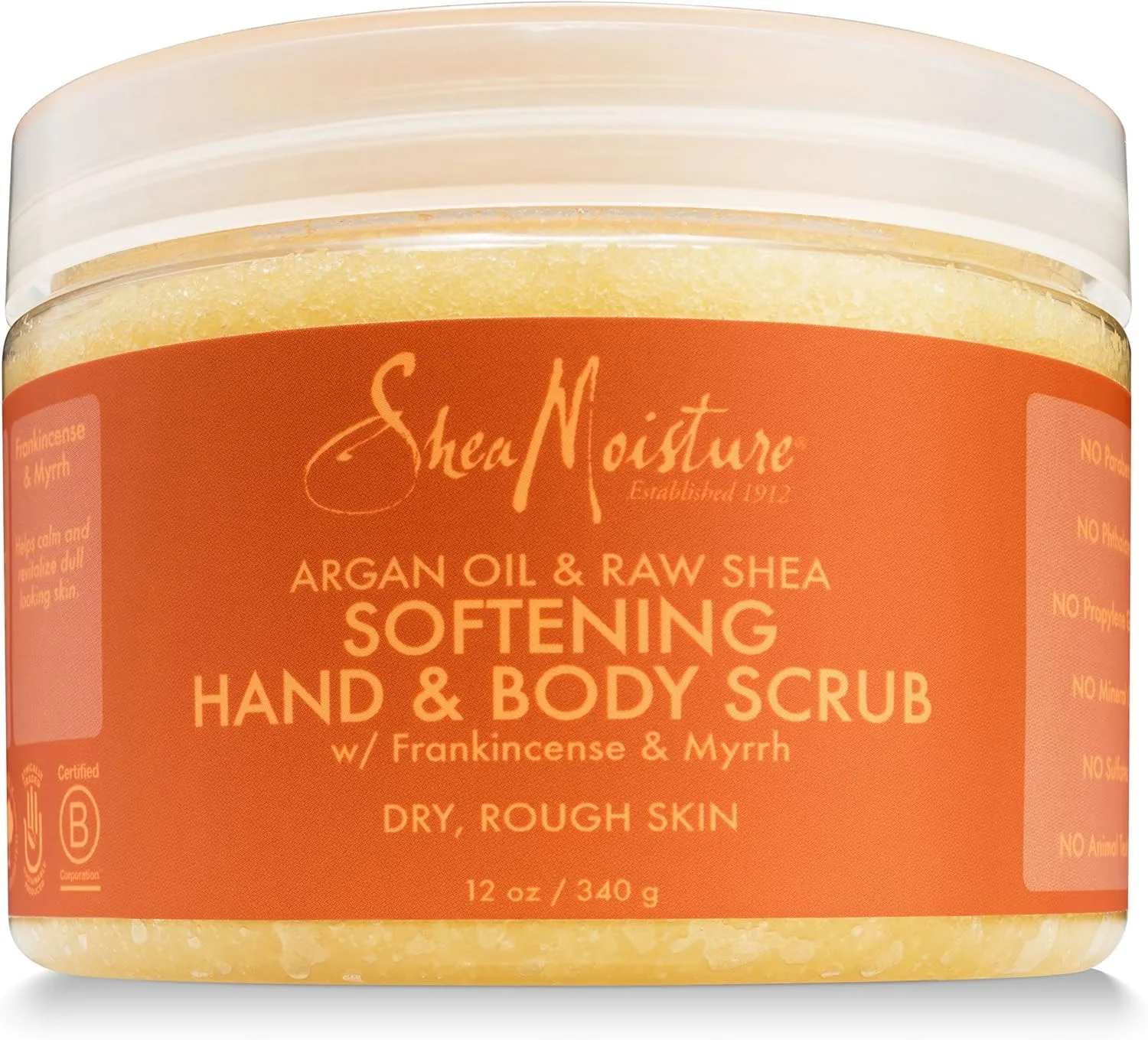 Shea Moisture Argan Oil And Raw Shea Hand And Body Scrub 340g