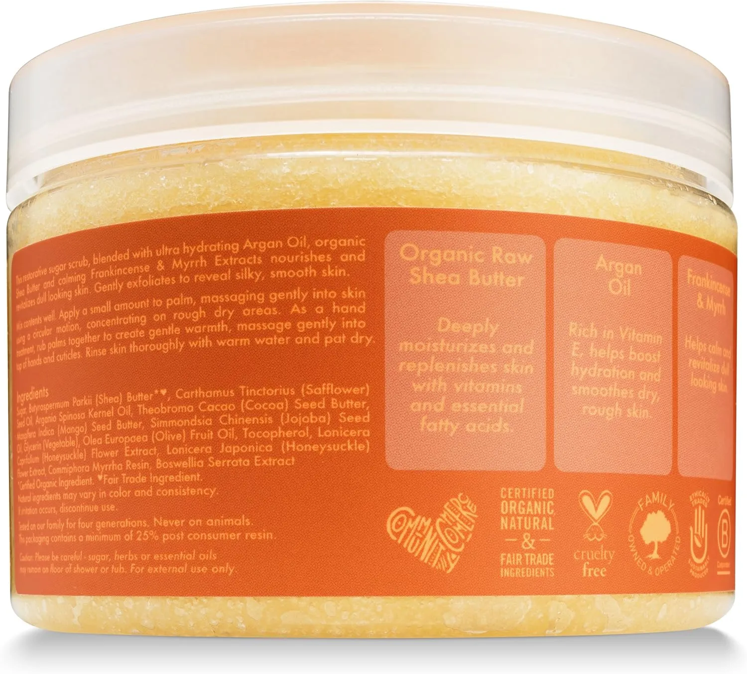 Shea Moisture Argan Oil And Raw Shea Hand And Body Scrub 340g