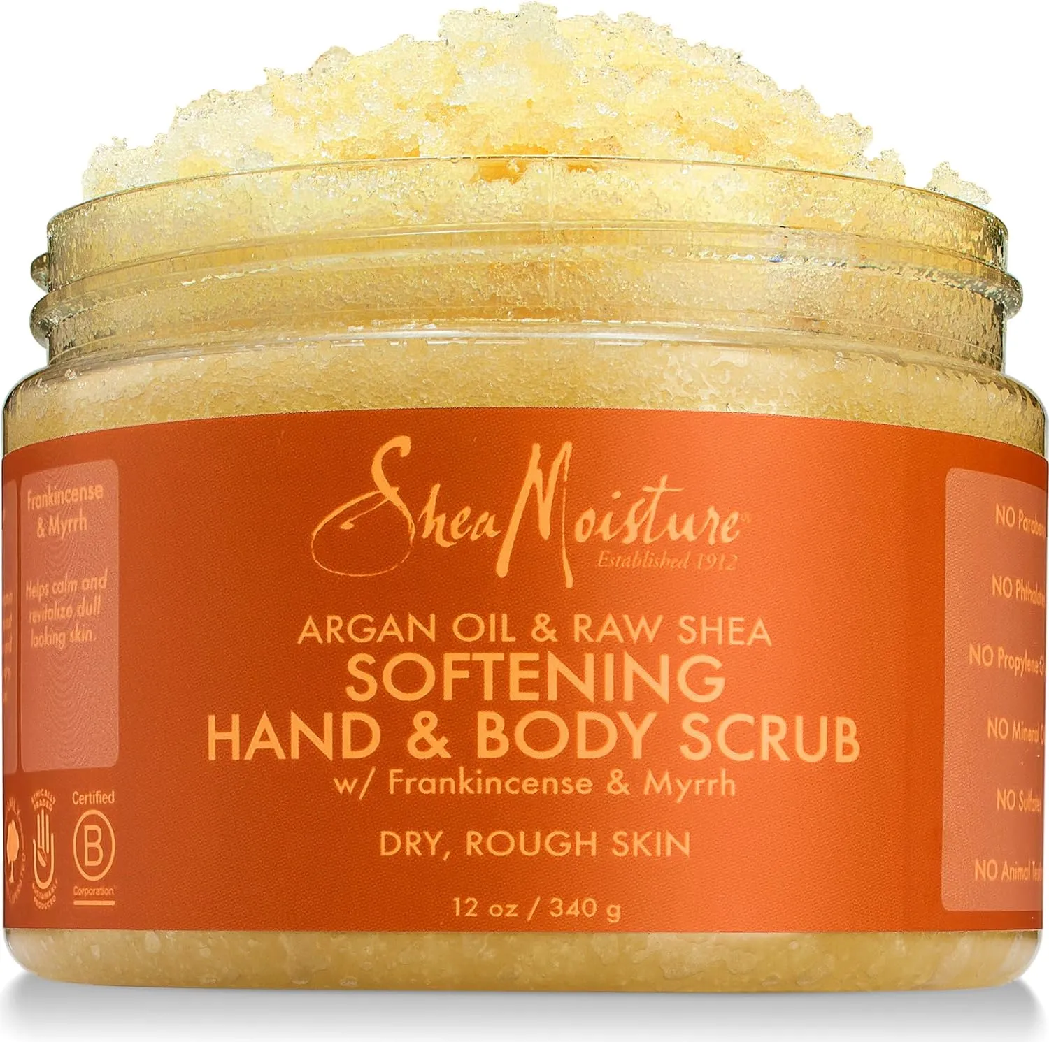 Shea Moisture Argan Oil And Raw Shea Hand And Body Scrub 340g