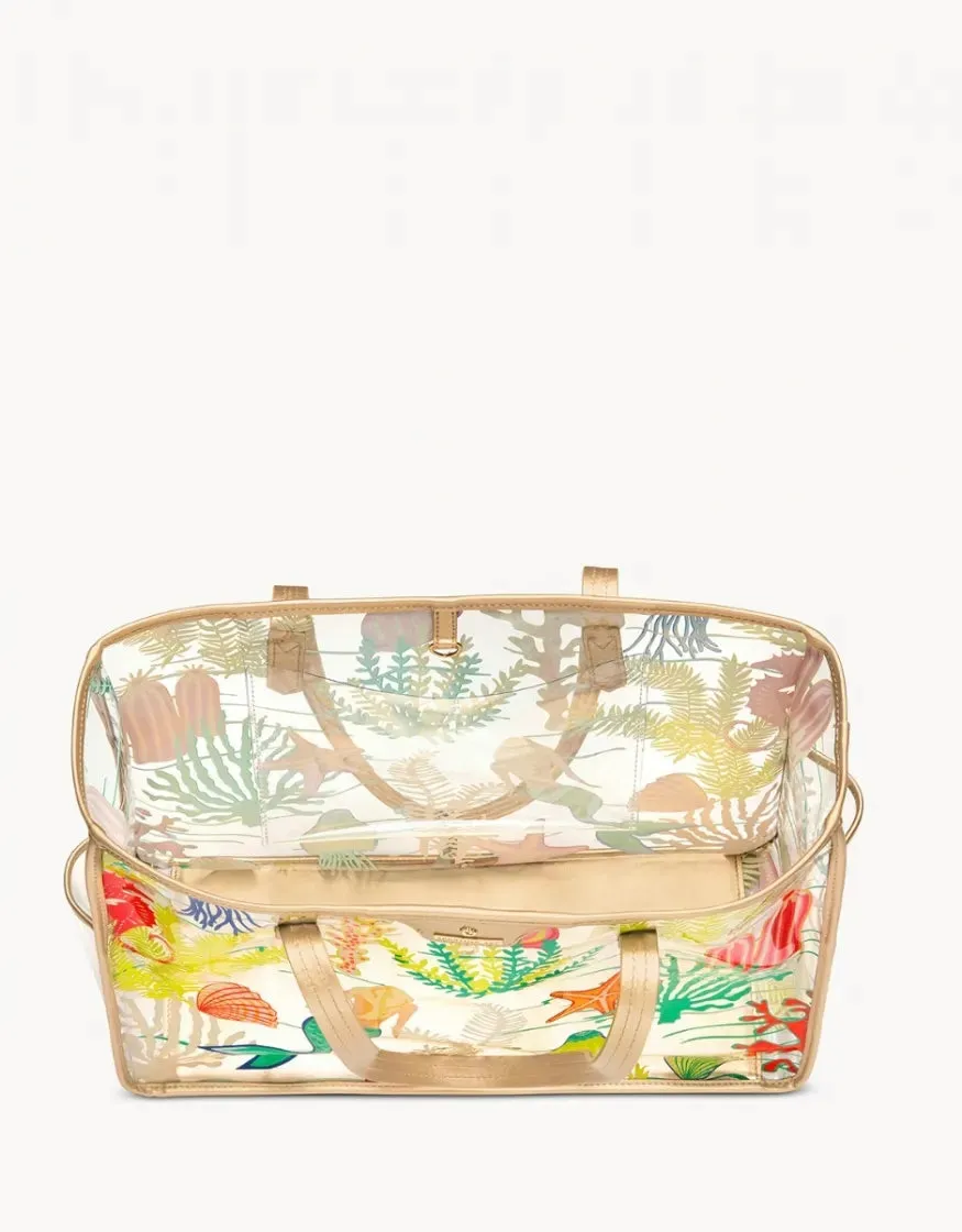 Spartina 449 Golden Mermaid Clear Beach Tote