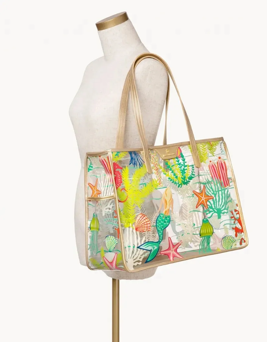 Spartina 449 Golden Mermaid Clear Beach Tote