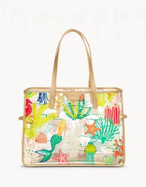 Spartina 449 Golden Mermaid Clear Beach Tote