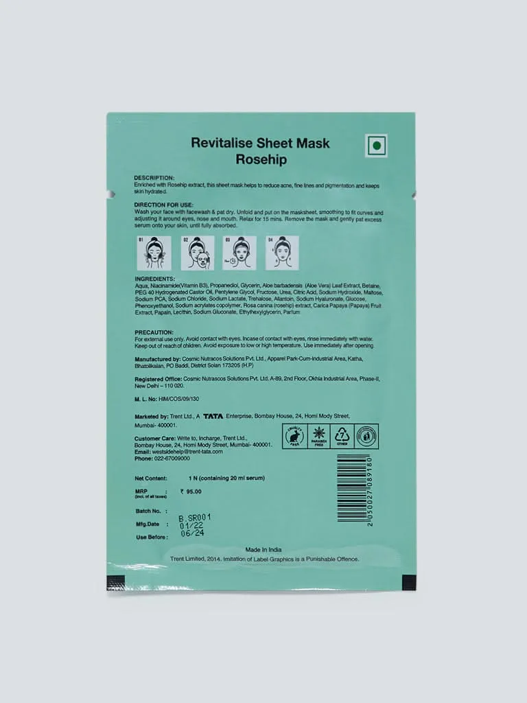 Studiowest Revitalise Clarifying Sheet Mask with Rosehip