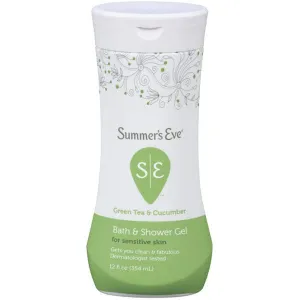 Summer's Eve Bath & Shower Gel For Sensitive Skin Green Tea-cucumber - 12 Ounces