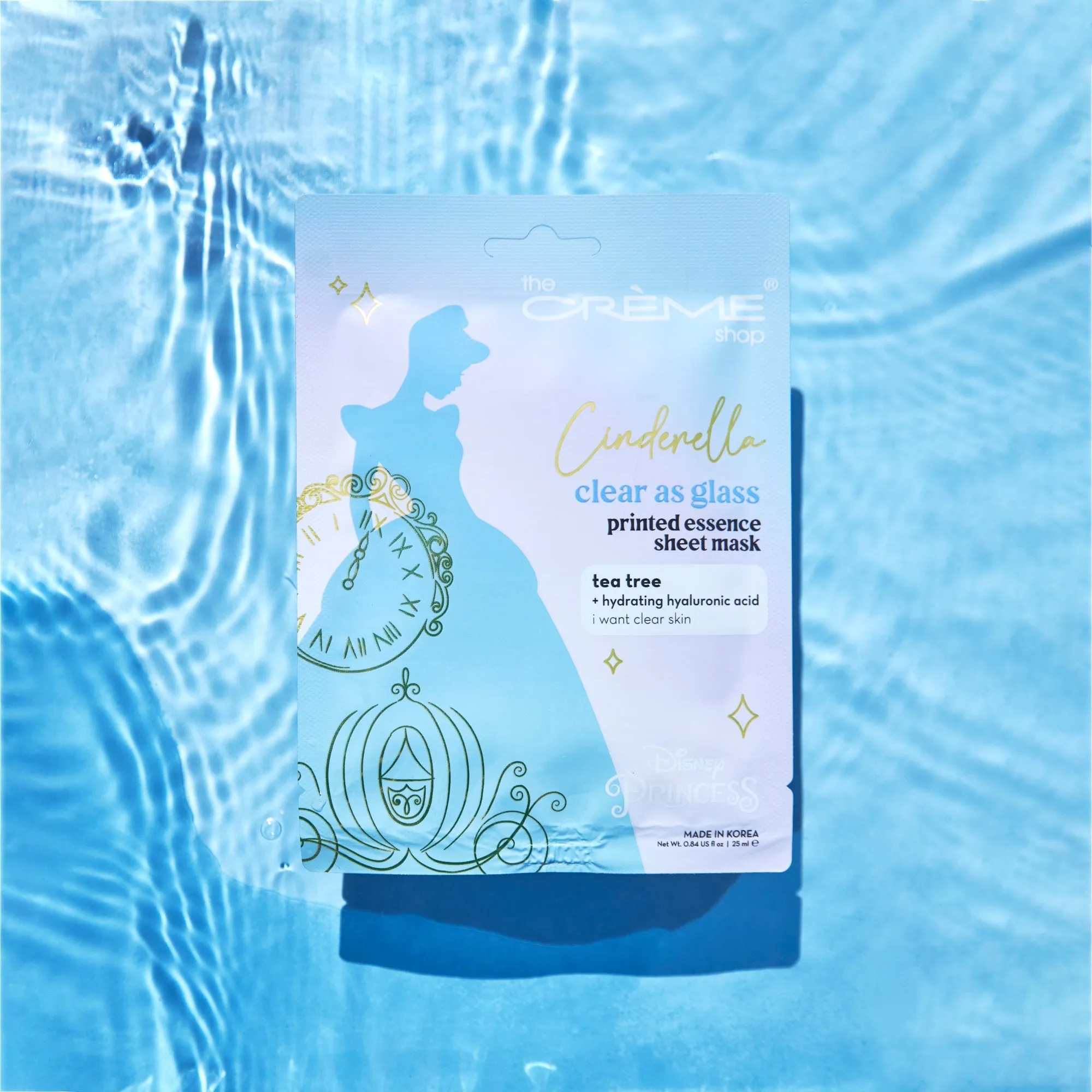 The Crème Shop x Disney - CINDERELLA Clear As Glass Printed Essence Sheet Mask