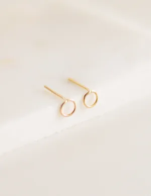 Tiny Circle Earrings