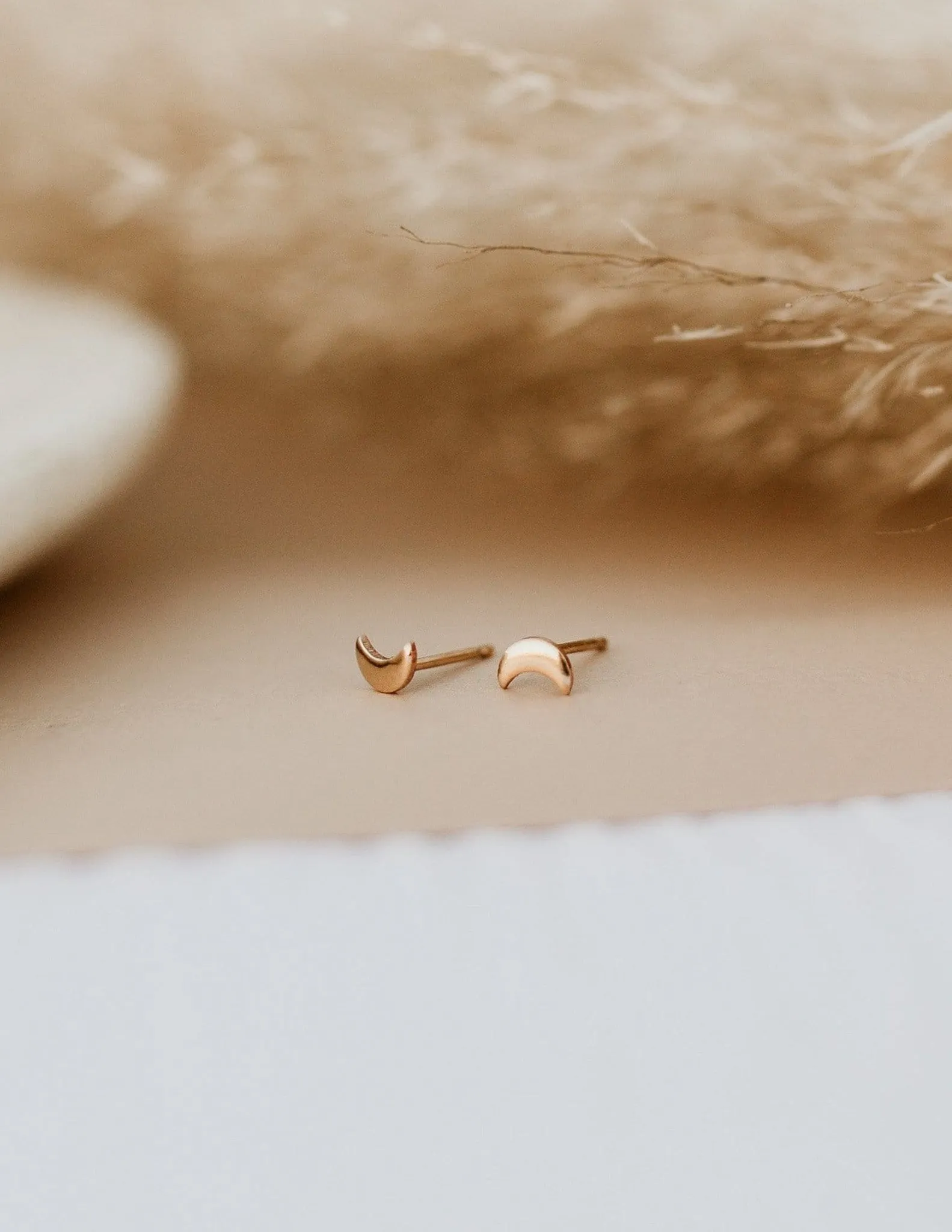 Tiny Moon Studs